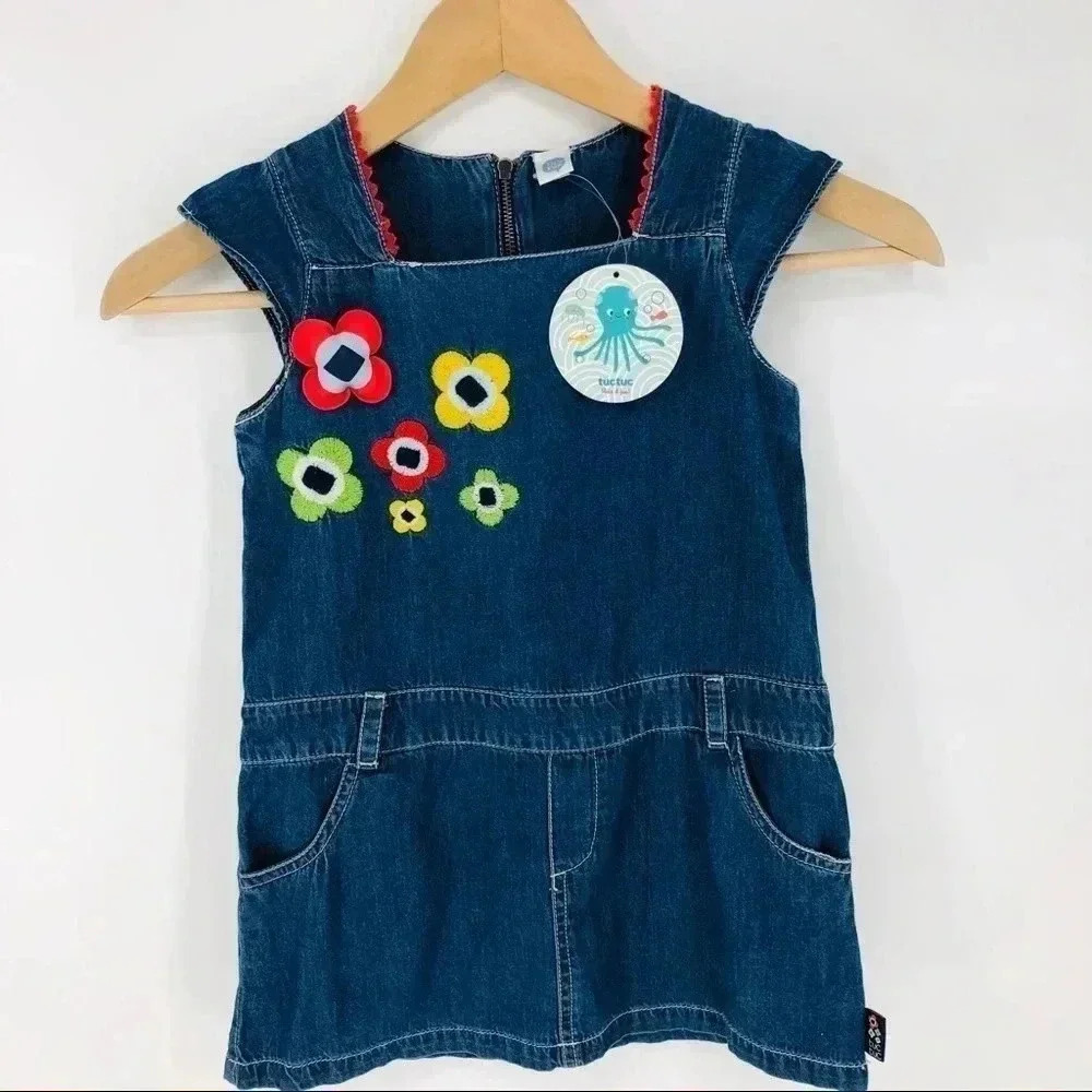 Tuc Tuc Denim Dress NWT